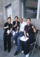 Group photo with customers