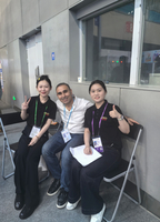 Group photo with customers