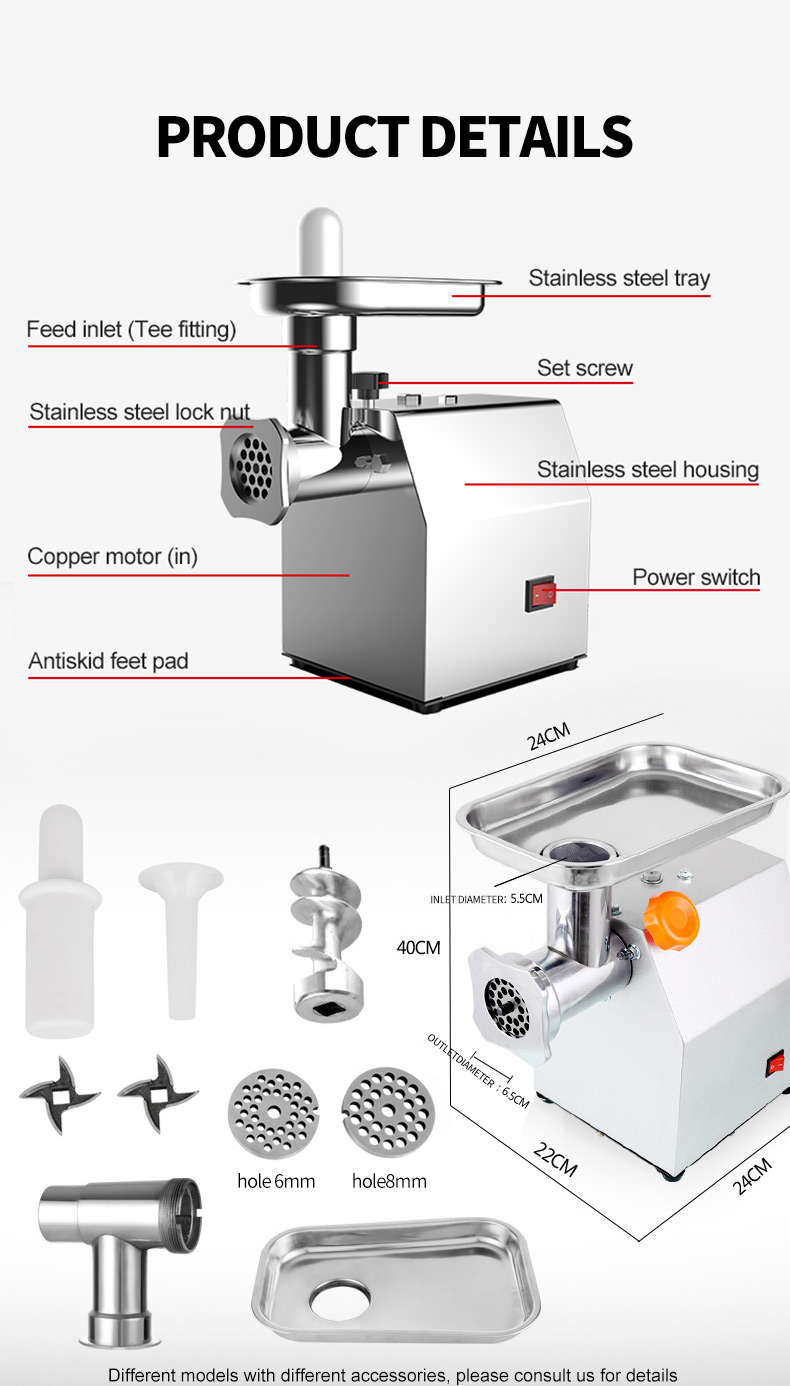 electric meat grinder parts