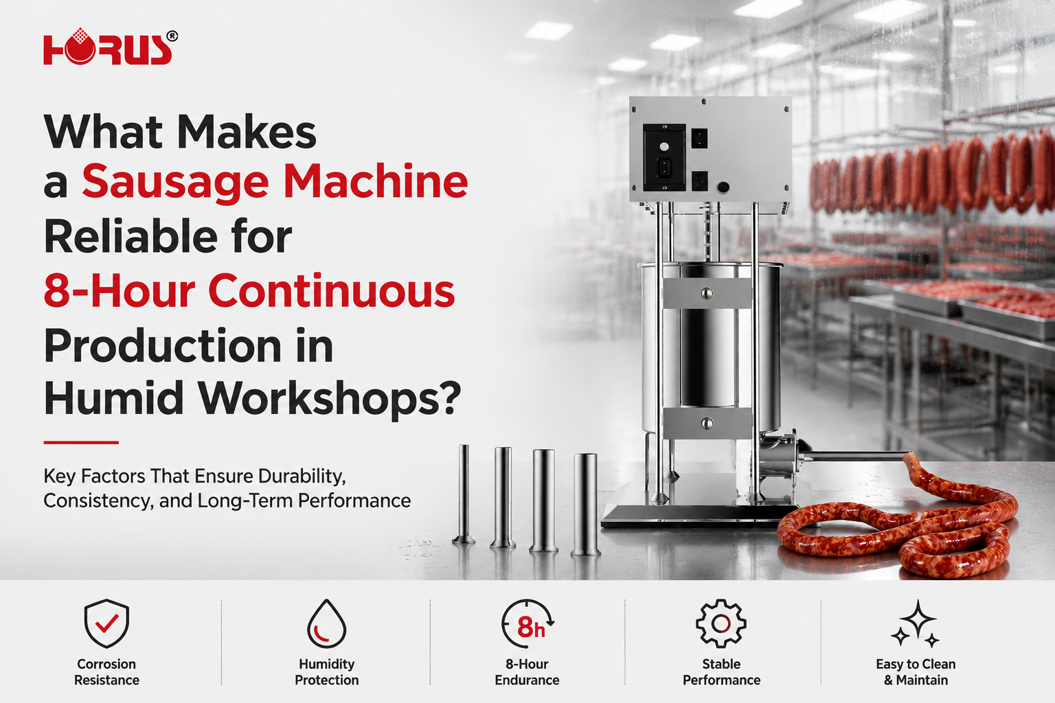 What Makes a Sausage Machine Reliable for 8-Hour Continuous Production in Humid Workshops
